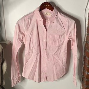 Hollister Button Down Oxford Shirt Pink